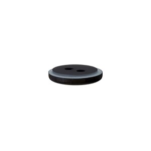 Poly button 2-hole 11mm dark grey