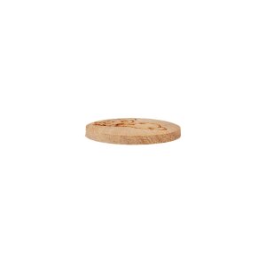 Wooden button 2-hole dog 15mm brown