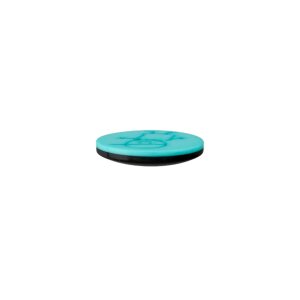 Poly button 2-hole boy 15mm light turquoise