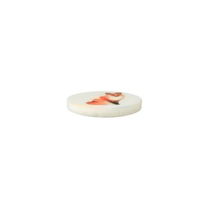 Poly-Button 2-hole Fox 12mm red