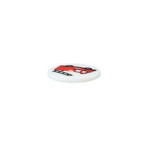 Poly-Button 2-hole Fire Department 18mm white