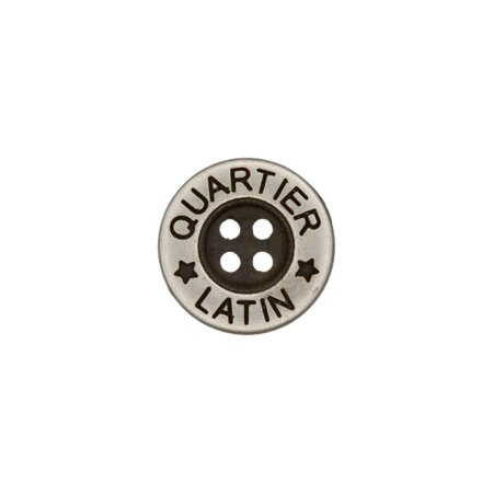 Metal Button Black 4-hole 20mm