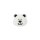 Poly button eyelet bear 15mm white