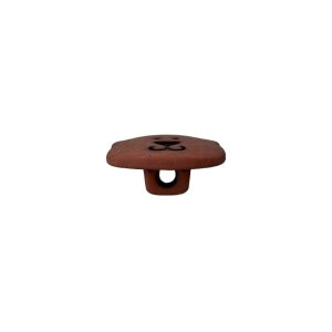 Poly button eyelet bear 15mm dark brown