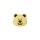 Poly button eyelet bear 15mm yellow