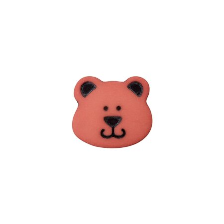 Poly button eyelet Bear15mm red