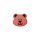 Poly button eyelet Bear15mm red