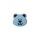 Poly button eyelet bear 15mm light blue