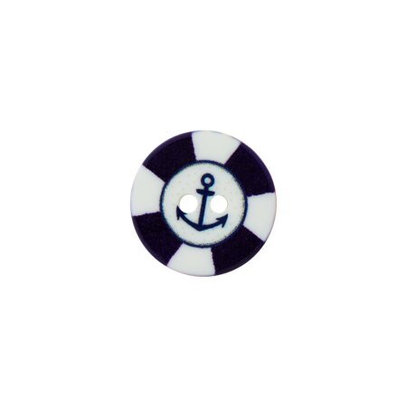 Poly button Maritime 2-hole 15mm navy