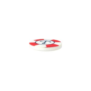 Poly button Maritime 2-hole 15mm red