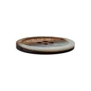 Poly button 4-hole 23mm light brown-mint