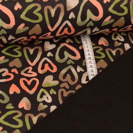 Softshell - Camouflage Hearts on Black