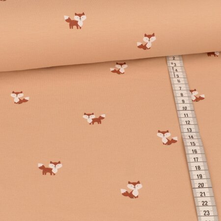 Jersey - Little Fox on Beige