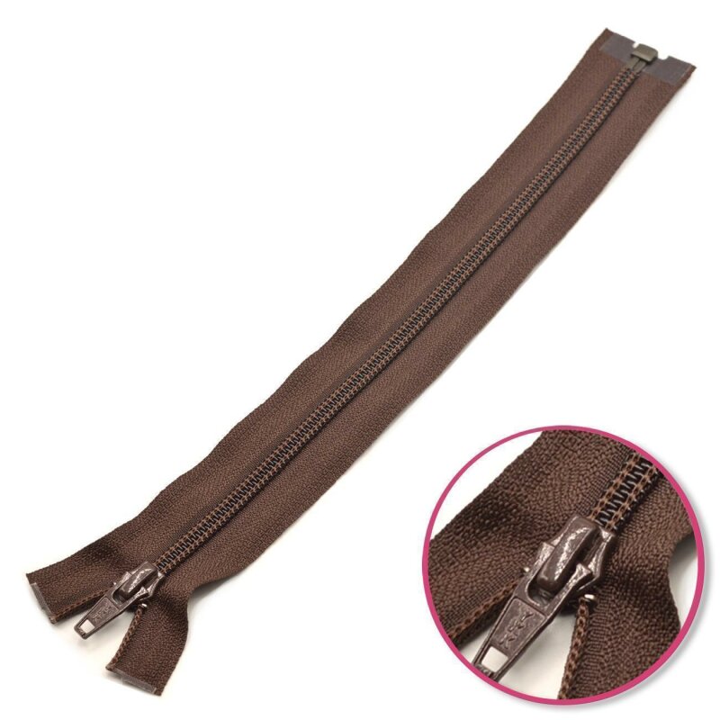 Zipper Dark Brown Seperable Ykk 0004706 570