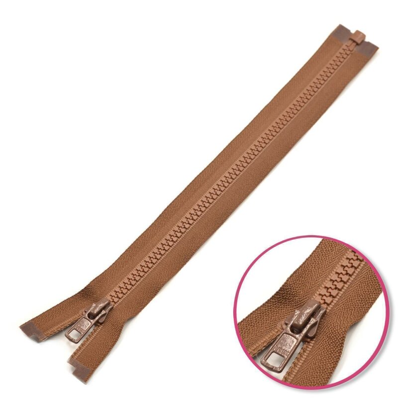 Zipper Light Brown Seperable with Teeth Plastic YKK (4335956-568)