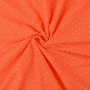 Soft Tulle Fabric Dots orange