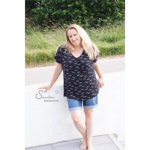 Kopie von eBook Basicshirt / Tunika / Basickleid "RAFFaela Curvy" Glitzerpüppi-Schnittmuster